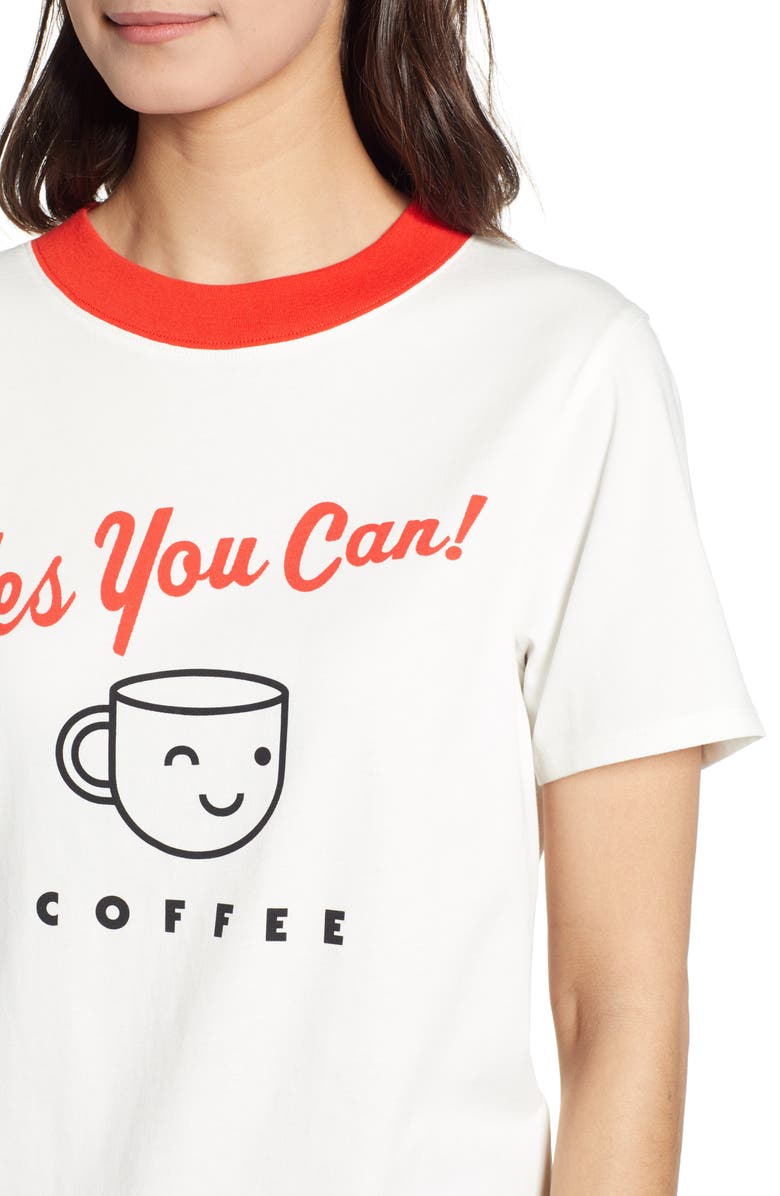 ban.do Yes You Can Cotton Ringer Tee, Alternate, color,