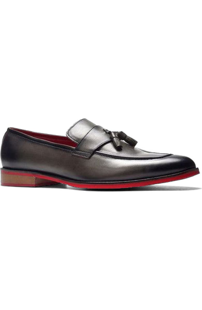 CARLOS SANTANA Encore Tassel Loafer, Alternate, color, Grey Leather