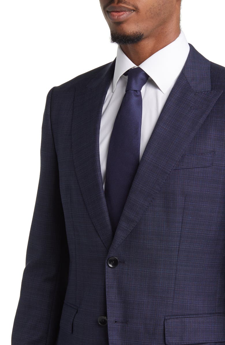 BOSS Huge Stretch Virgin Wool Suit, Alternate, color, 