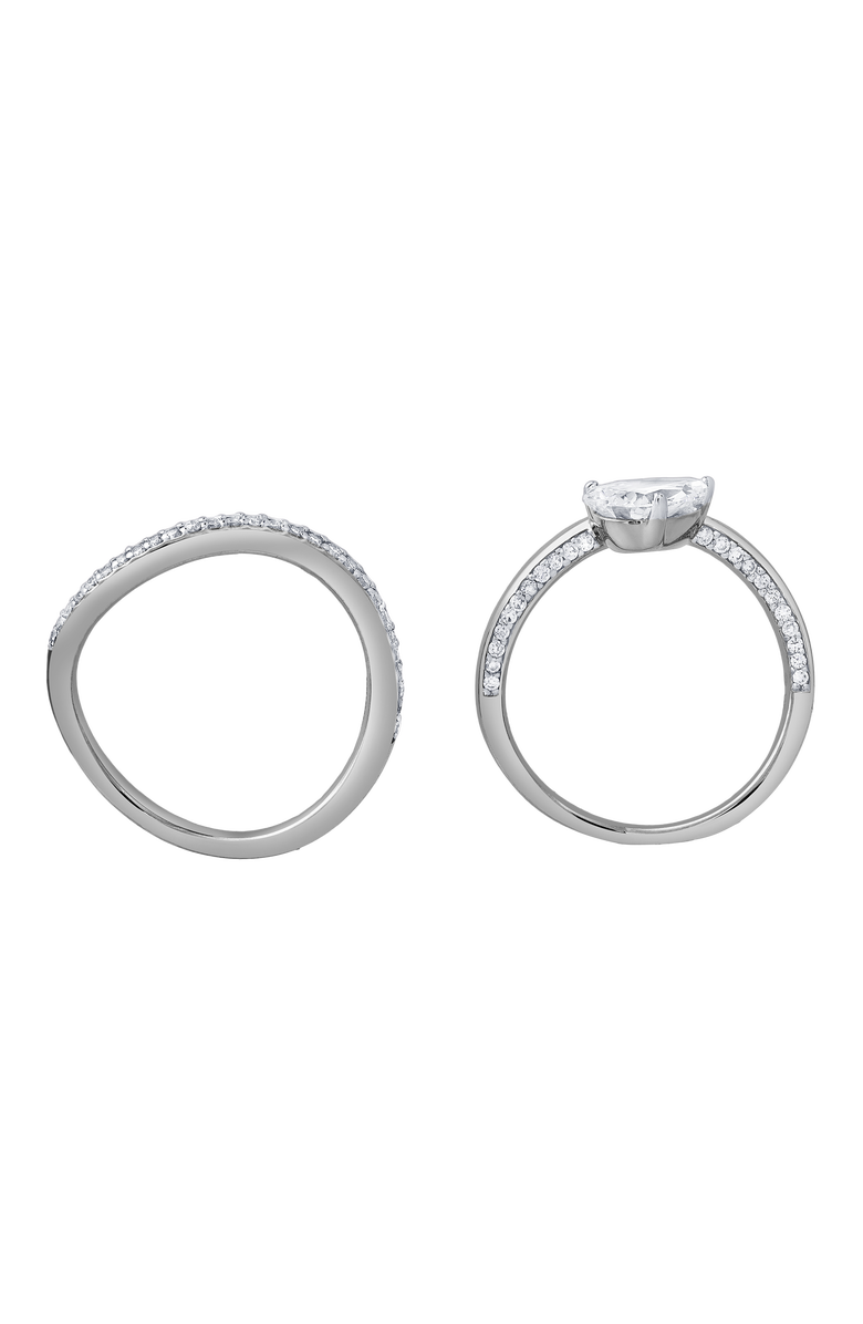 LuvMyJewelry Selena Silk Wave 1.4 Ct Pear Lab Grown Diamond Engagement Ring, Alternate, color, 14K White Gold