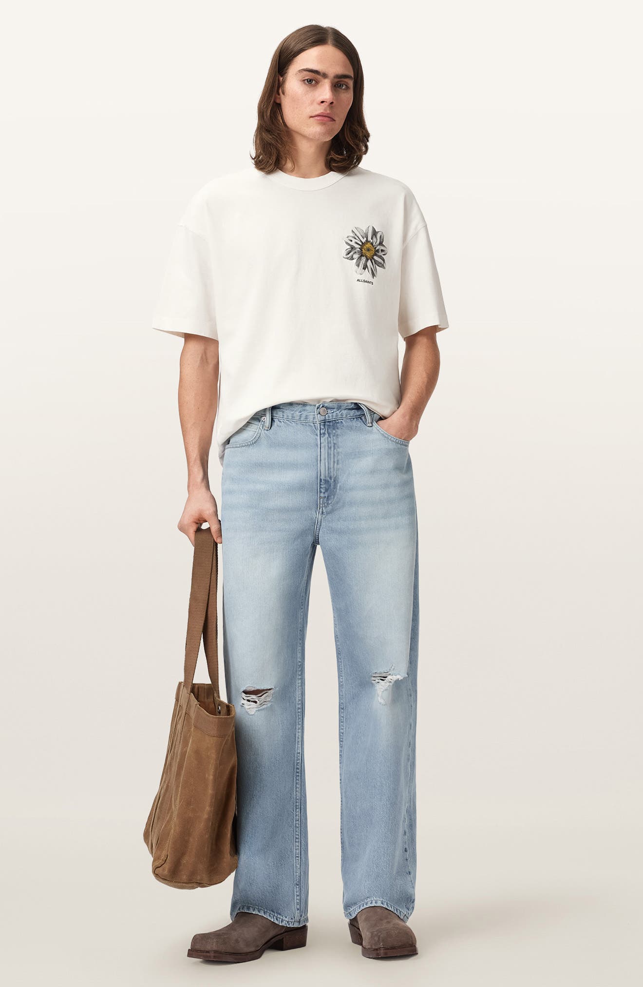 AllSaints Petals Cotton Graphic T-Shirt — фото 6