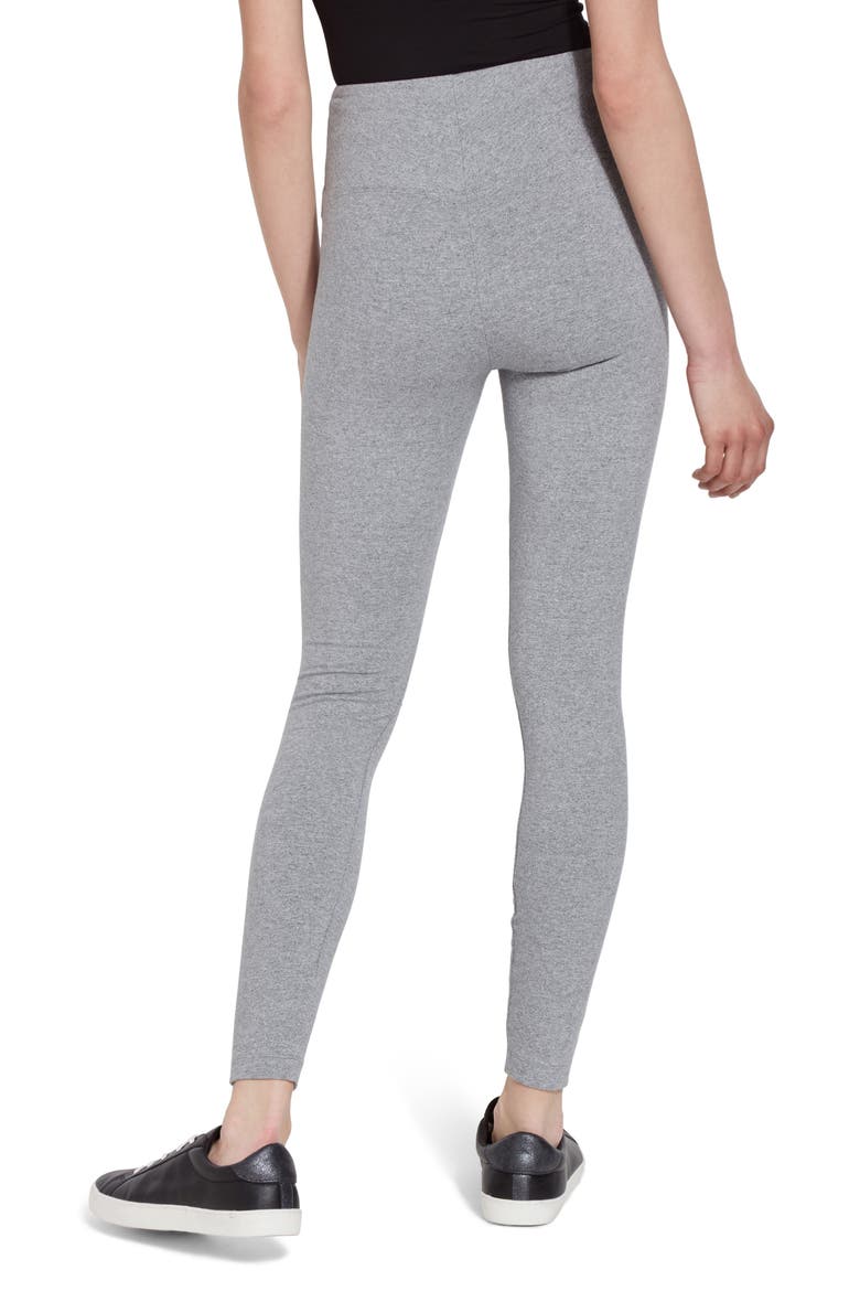 'Lyssentials Flattering Leggings, Alternate, color, GREY MEL