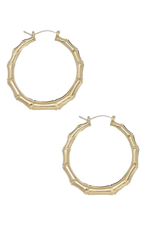 Bamboo Hoop Earrings