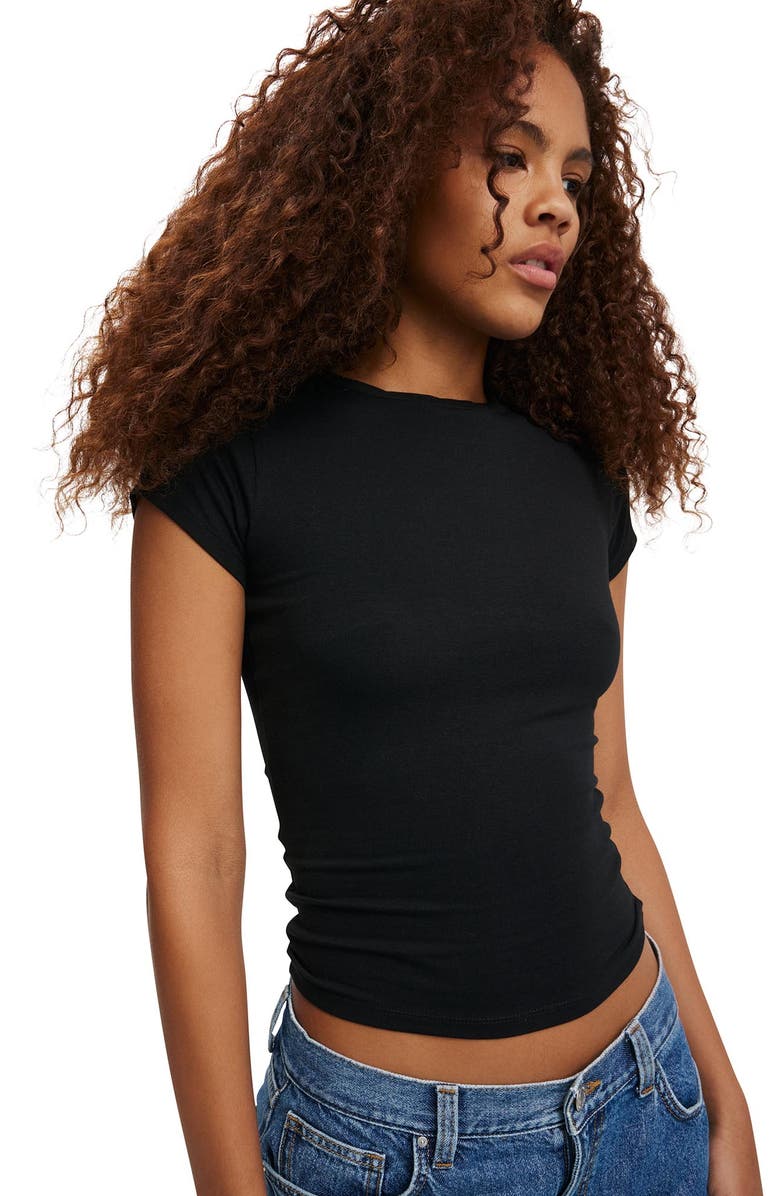Cotton On Women's All Day Crew Tee, Alternate, color, Black