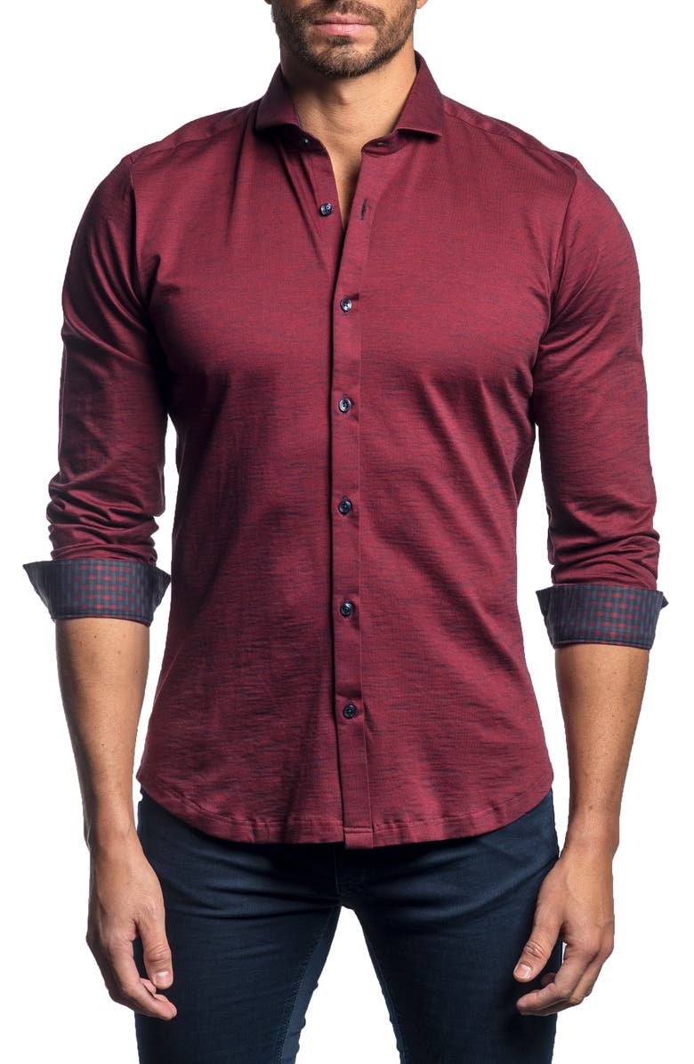 Jared Lang Slim Fit Button-Up Sport Shirt, Main, color,