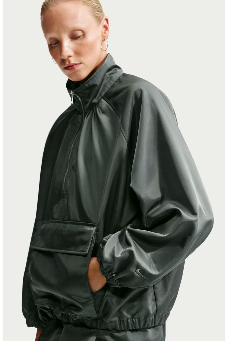 Satin Anorak, Alternate, color, 303 CMOGRN/ CMOGRN