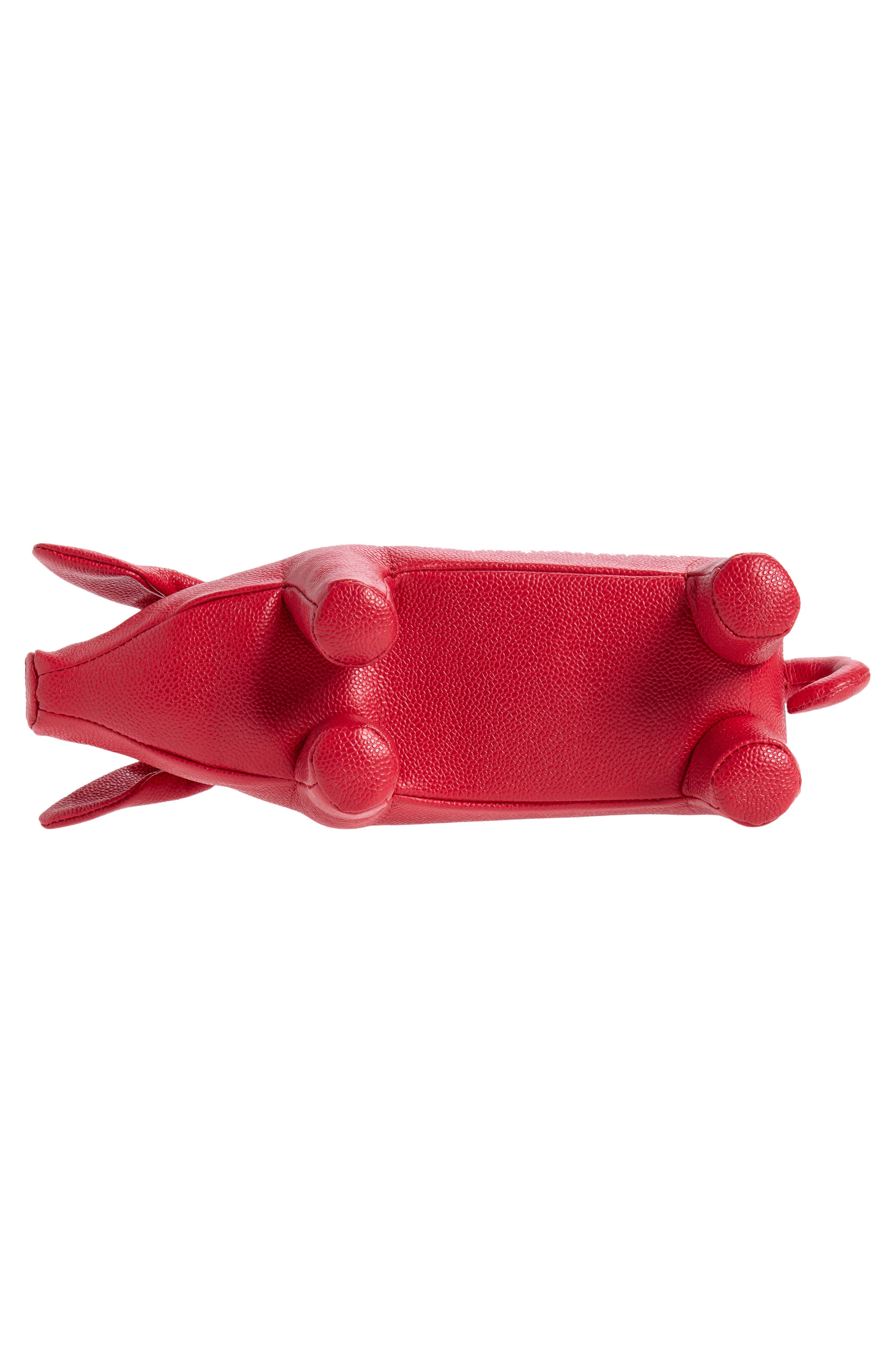 Baby Pig Pebbled Leather Shoulder Bag, Alternate, color, RED