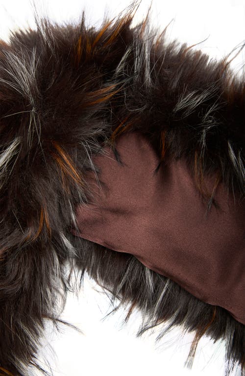 Saachi Faux Fur Scarf In Multi