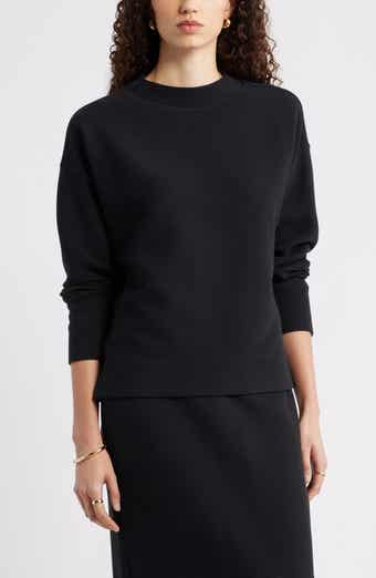 Caslon® Ottoman Knit Mock Neck Sweatshirt
