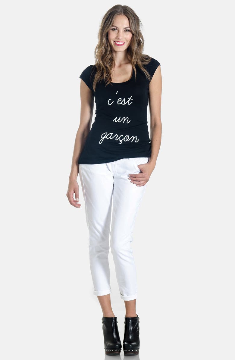 LILAC CLOTHING 'Frenchie - It's a Boy' Maternity Tee, Alternate, color, 