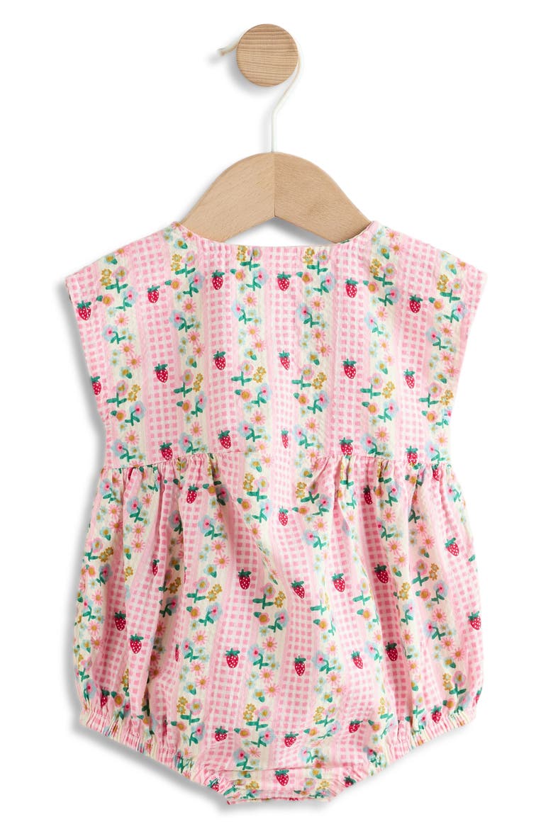 Strawberry Floral Romper, Alternate, color, PINK