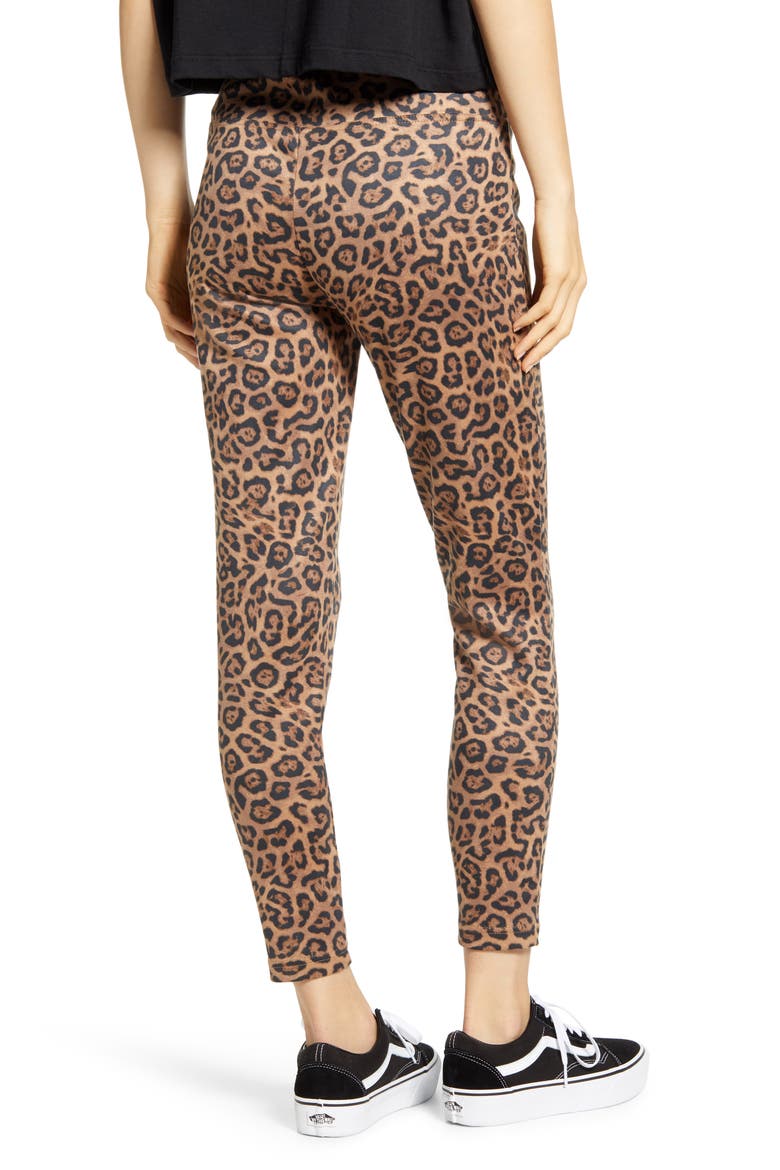 Leopard Print High Waist Leggings, Alternate, color, LEOPARD