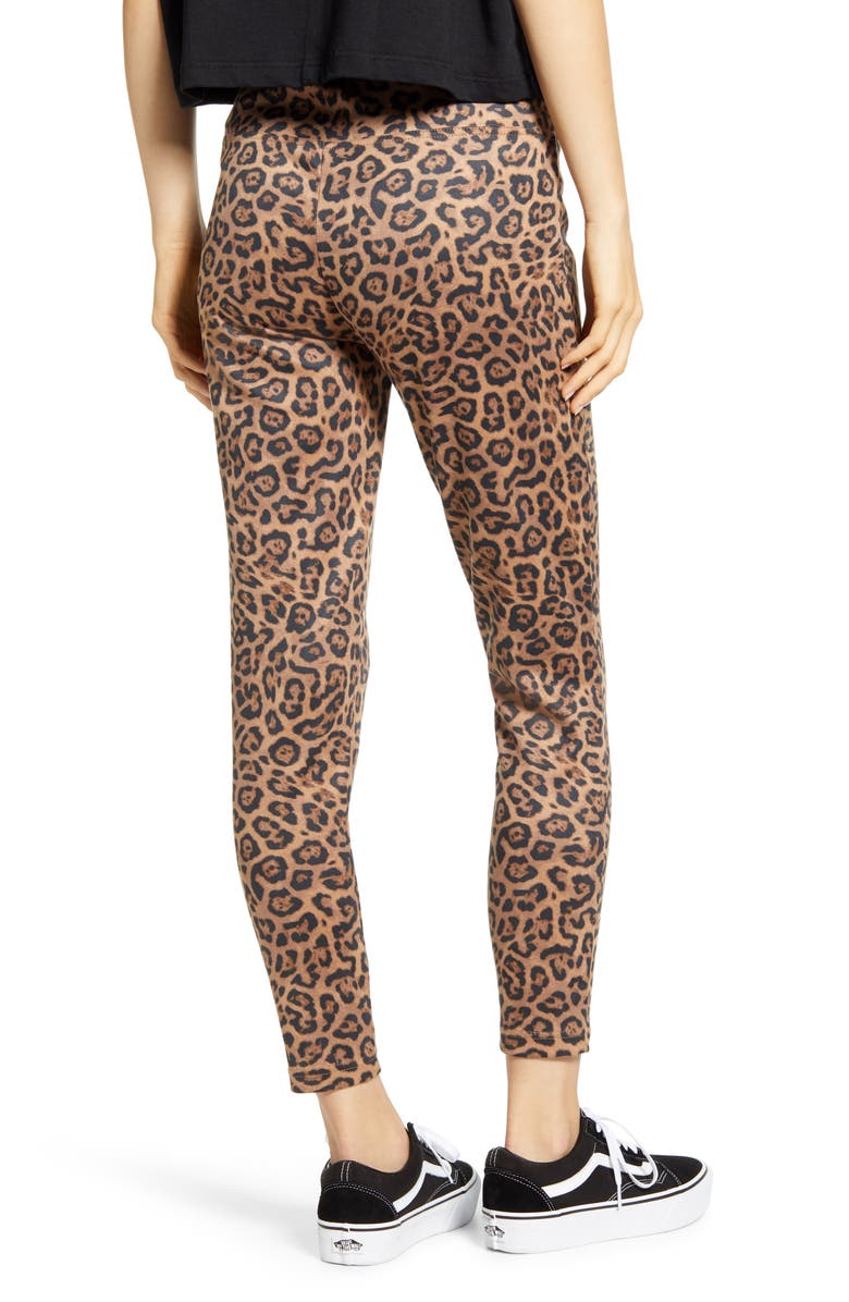 Tinsel Leopard Print High Waist Leggings, Alternate, color,