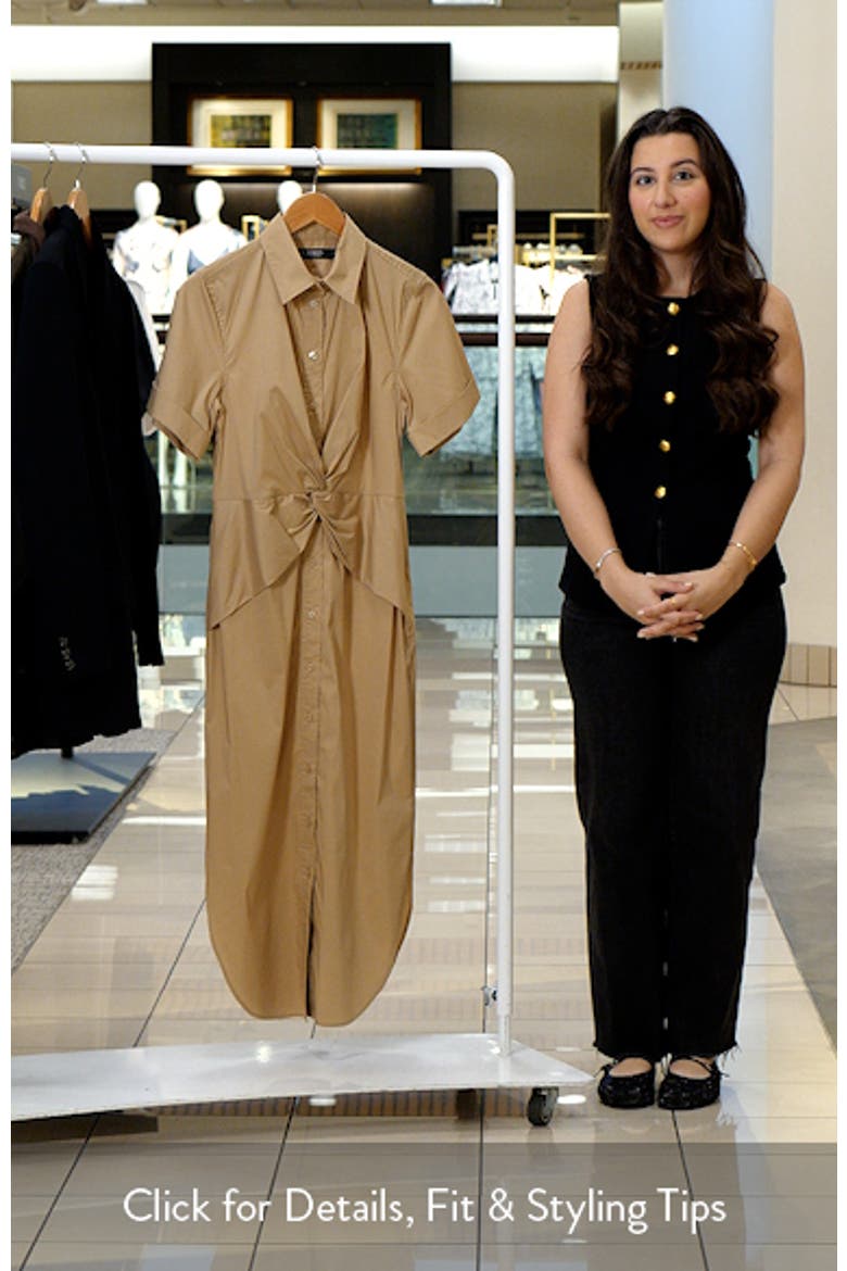 Twist Front Cotton Blend Shirtdress video