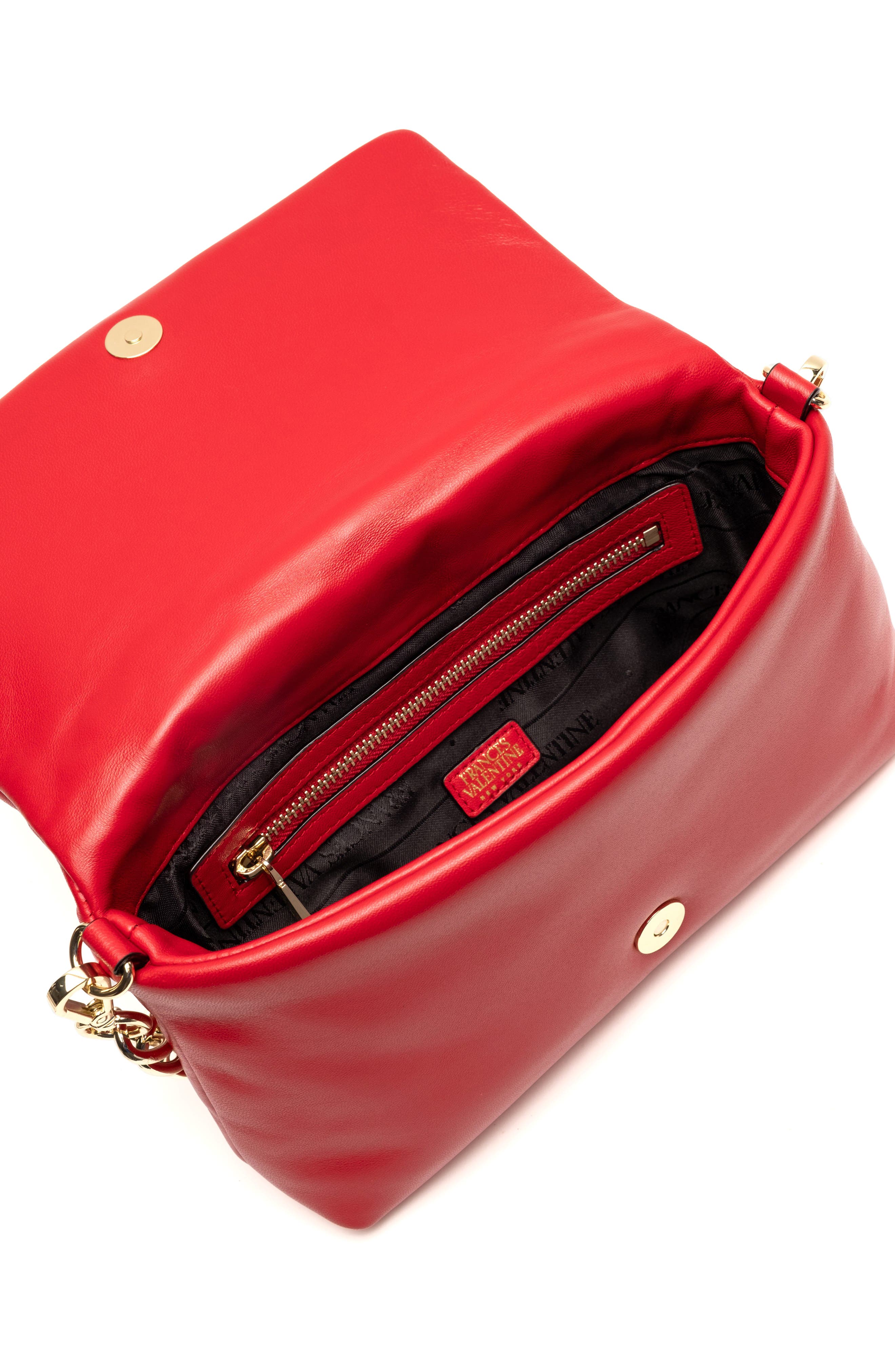 Small Effie Leather Crossbody Bag, Alternate, color, RED