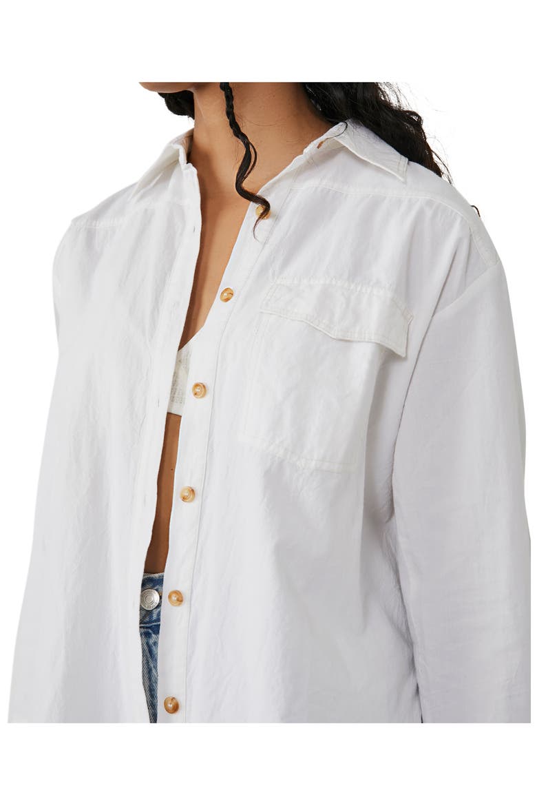 Machester Cotton Button-Down Shirt, Alternate, color, WHITE COMBO
