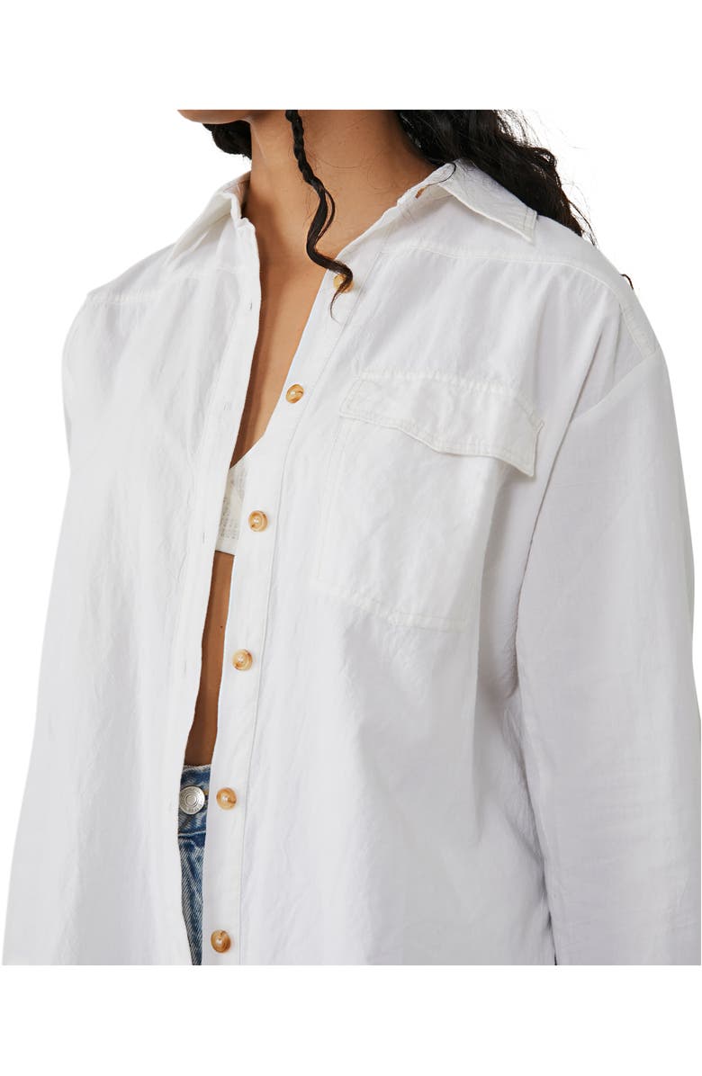 Free People Machester Cotton Button-Down Shirt, Alternate, color, 