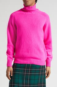 JW Anderson Logo Embroidered Wool Turtleneck Sweater