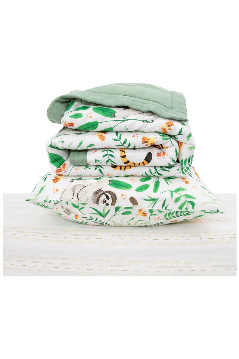 Toddler Cotton Muslin Bedding Set, Main, color, JUNGLE