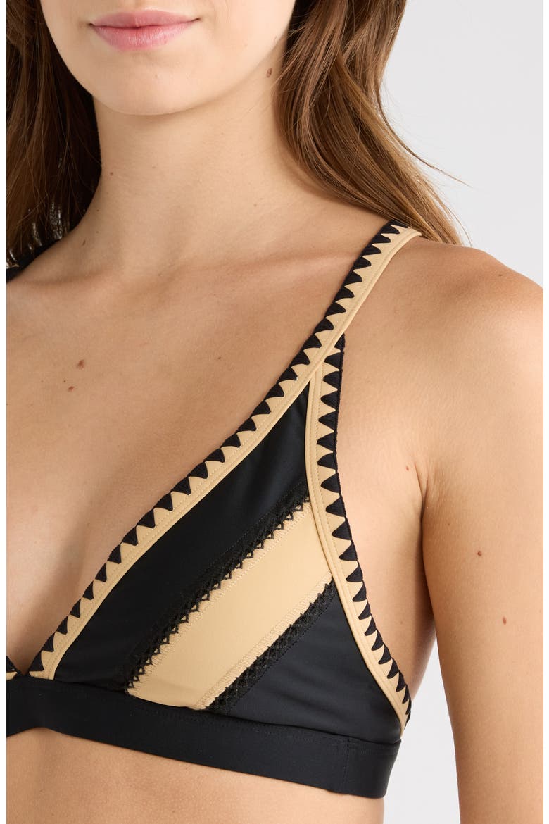 Kara Bikini Top, Alternate, color, BLACK COLORBLOCK