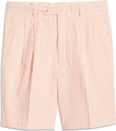 Berle Pleated Seersucker Shorts