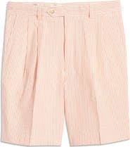 Berle Pleated Seersucker Shorts