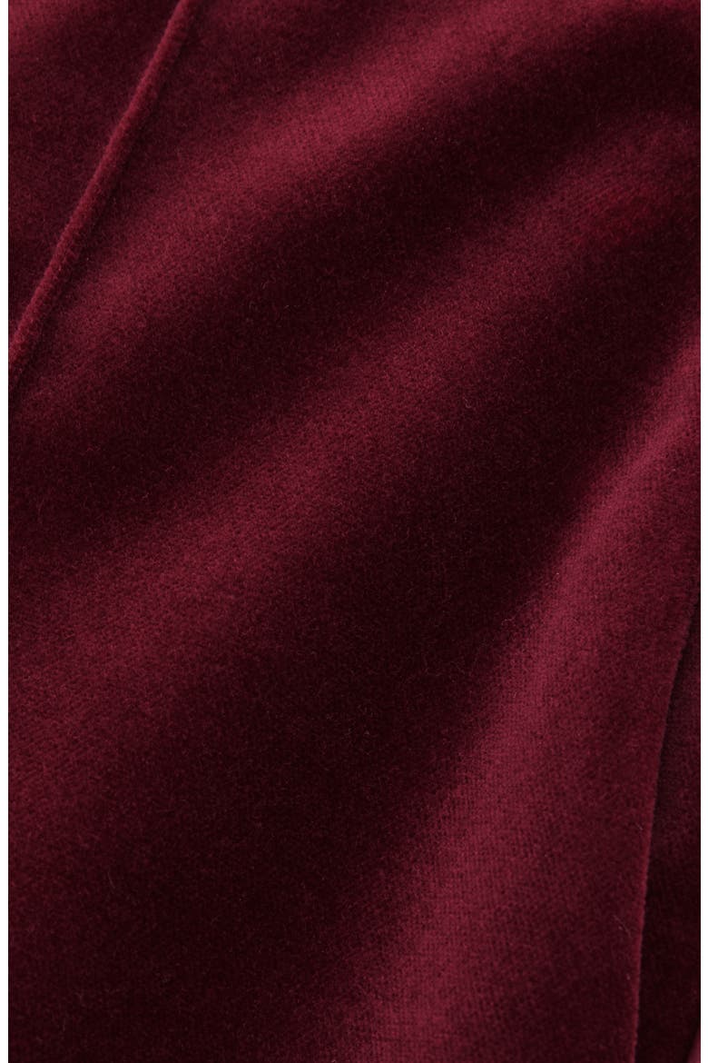 Wren Velvet Flared Tuxedo Pants, Alternate, color, DARK RED