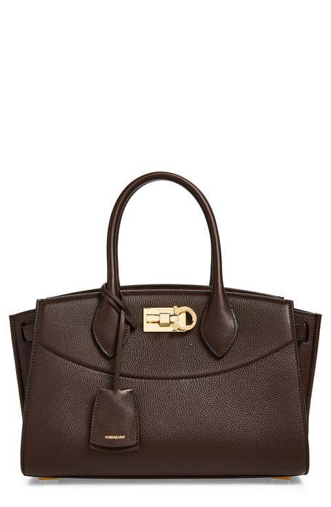Small The Studio Soft Leather Top Handle Bag