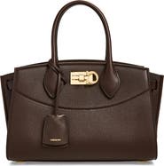 FERRAGAMO Small The Studio Soft Leather Top Handle Bag