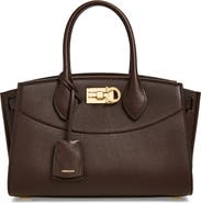 FERRAGAMO Small The Studio Soft Leather Top Handle Bag