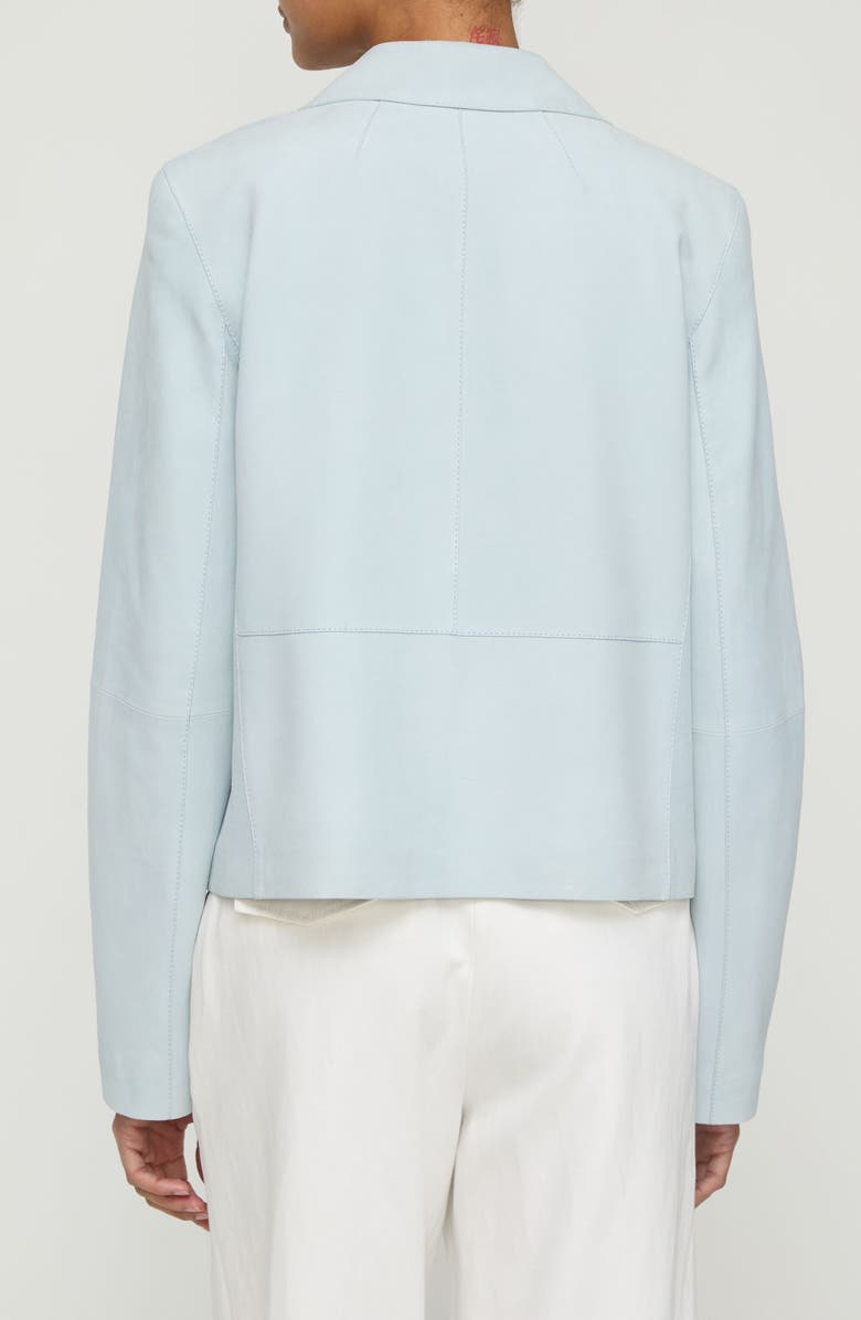 Lafayette 148 New York Patch Pocket Suede Shirt Jacket, Alternate, color, Glacier Blue