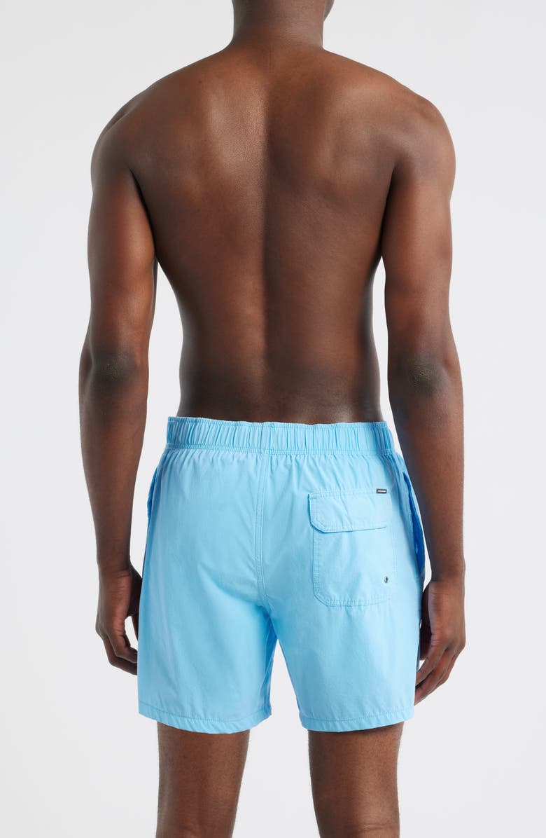 Vintage Summer Vintage Wash Water Repellent Stretch Volley Swim Trunks, Alternate, color, Blue