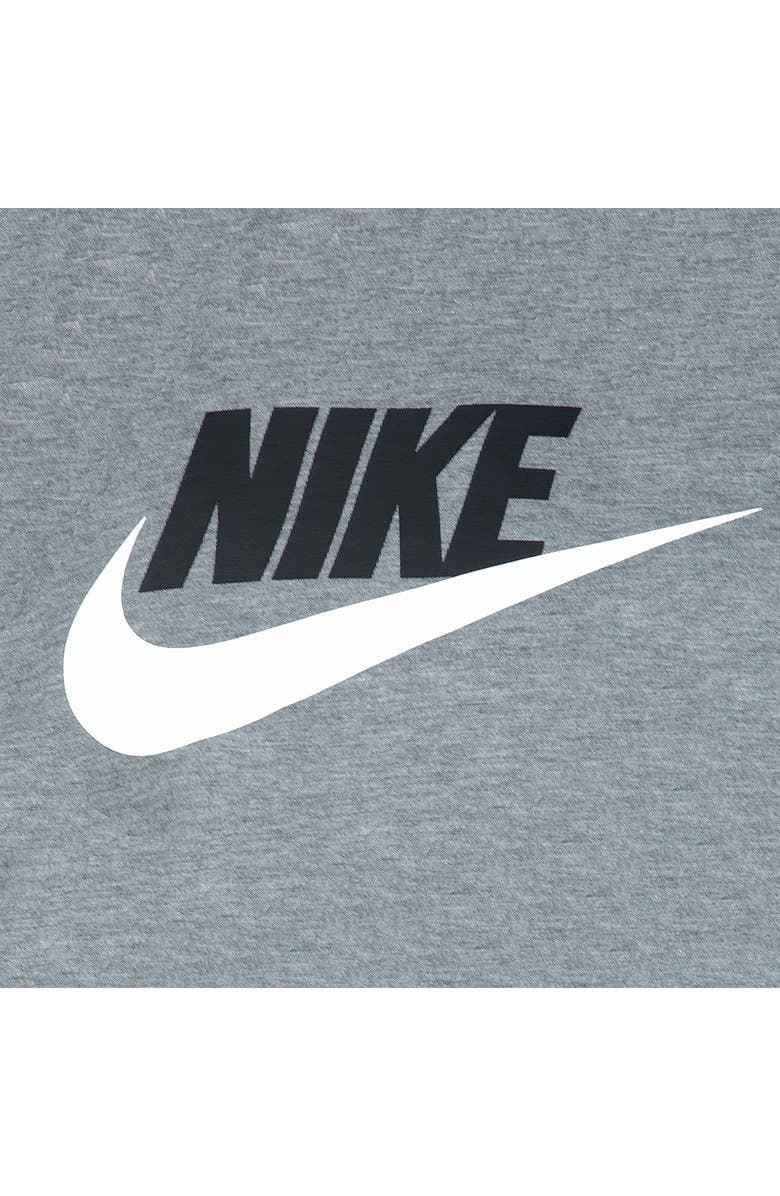 Nike Kids' Futura Hooded Long Sleeve T-Shirt, Alternate, color, Carbon Heather