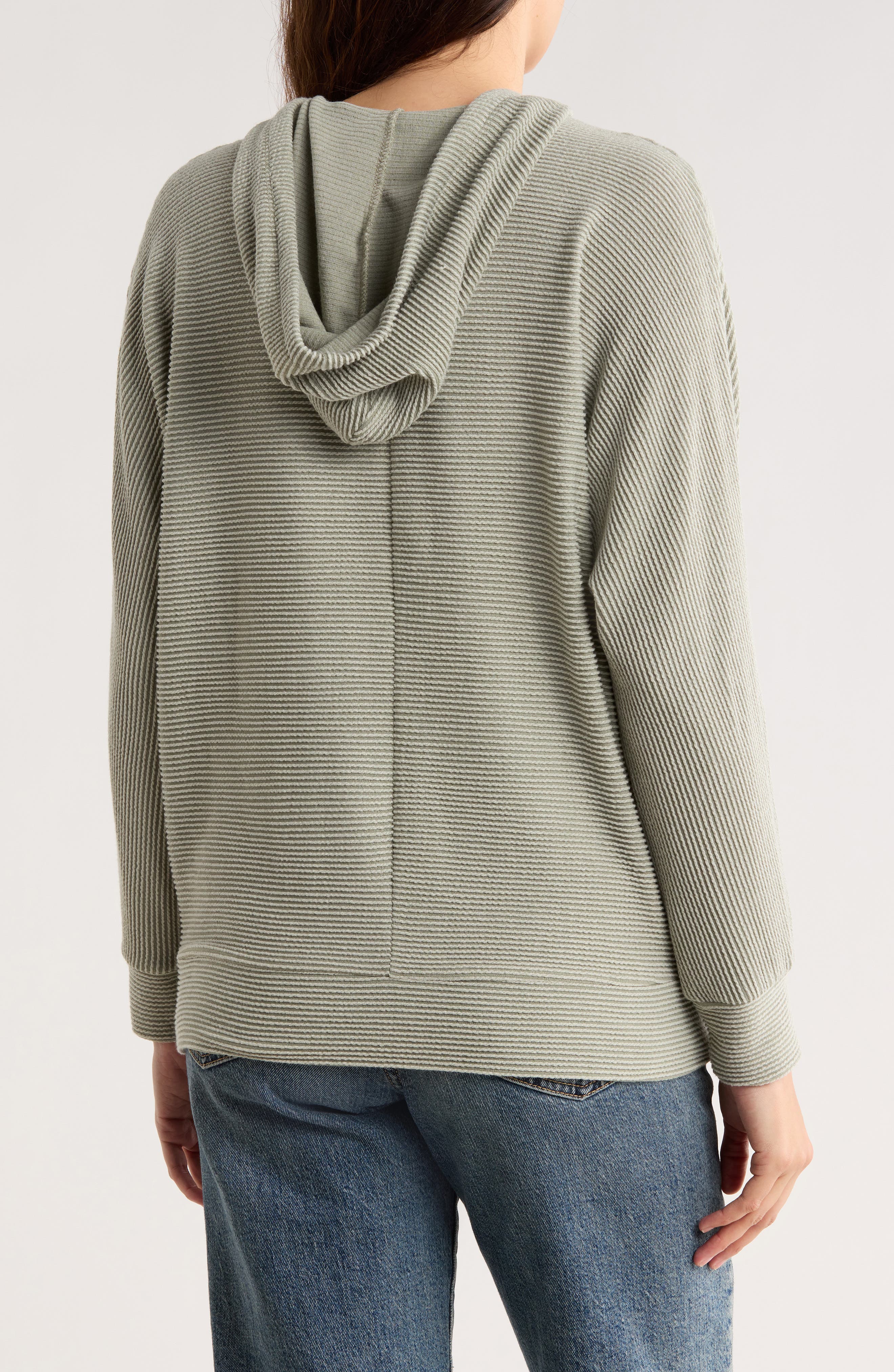 Soft Rib Knit Hoodie - image 4