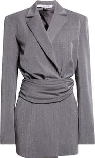 LaQuan Smith Crystal Blazer Dress