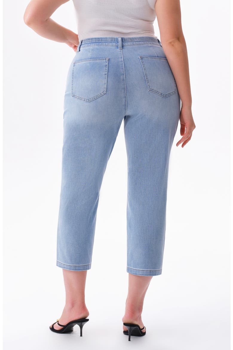 Super High Waist Crop Tapered Mom Jeans, Alternate, color, LIGHT BLUE