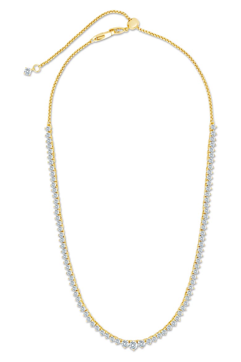 Tatum Slide Tennis Necklace, Alternate, color, GOLD