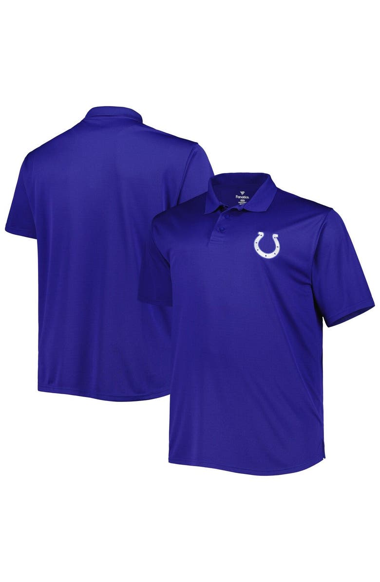 FANATICS Men's Royal Indianapolis Colts Big & Tall Birdseye Polo, Main, color, 