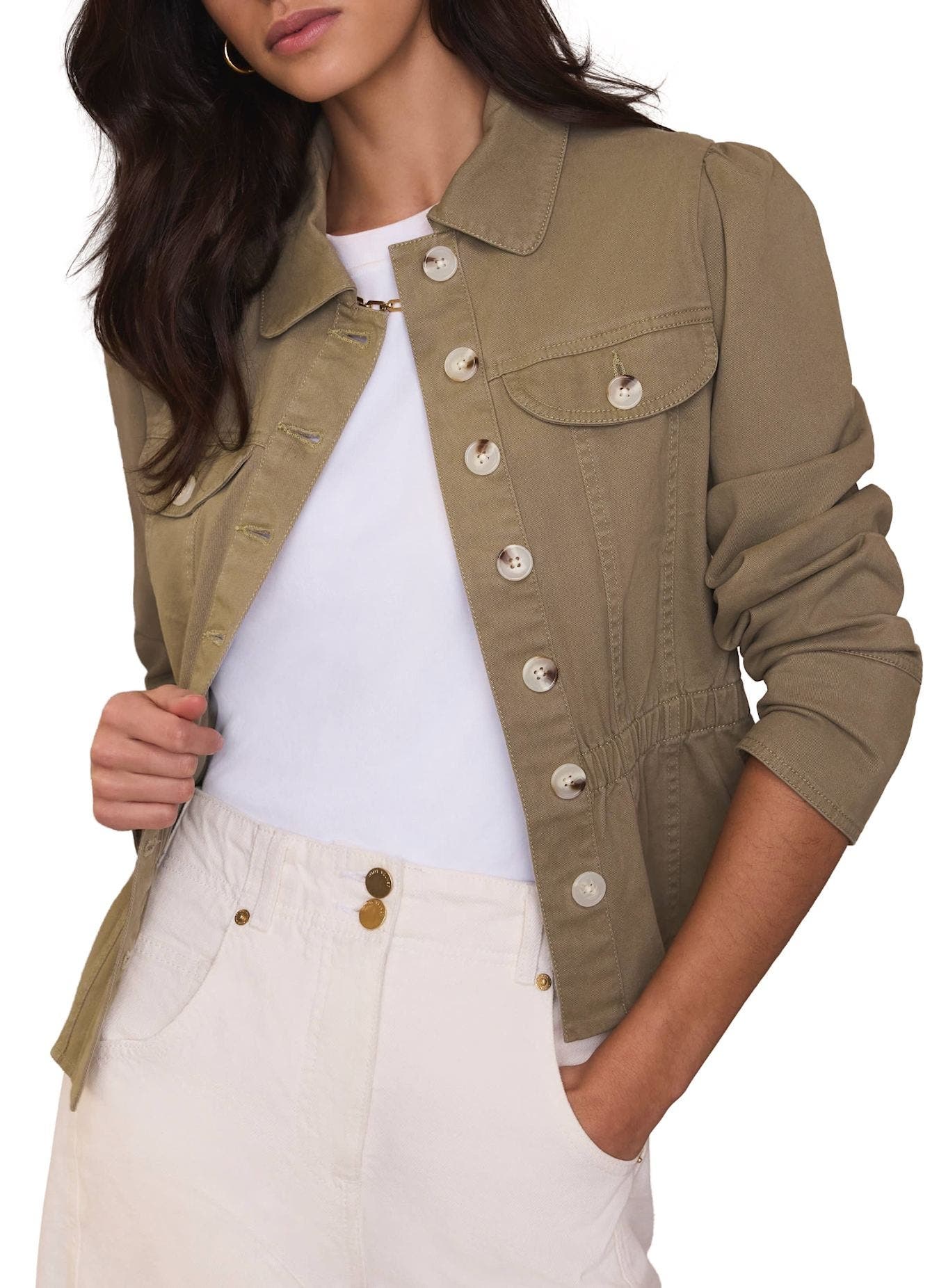 Collared Peplum Jacket