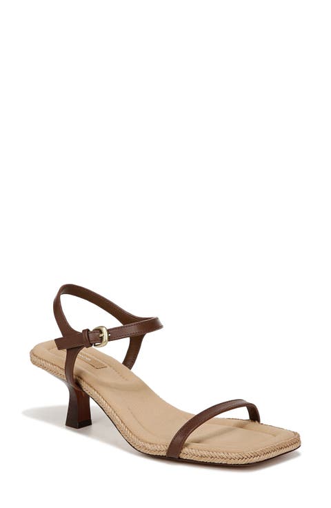 Coco Ankle Strap Espadrille Kitten Heel Sandal (Women)