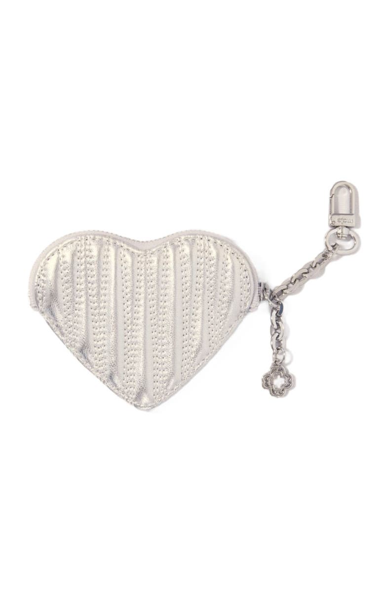 maje Quilted metallic heart purse, Main, color, 