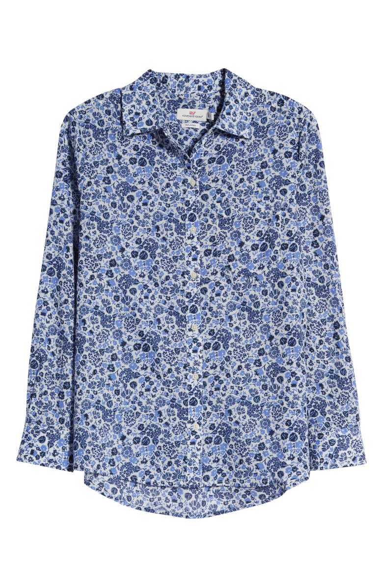 vineyard vines Among the Flowers Chilmark Button-Up Cotton Shirt, Alternate, color, 