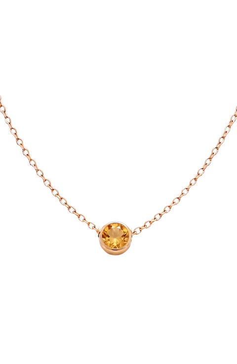 Birthstone Pendant Necklace