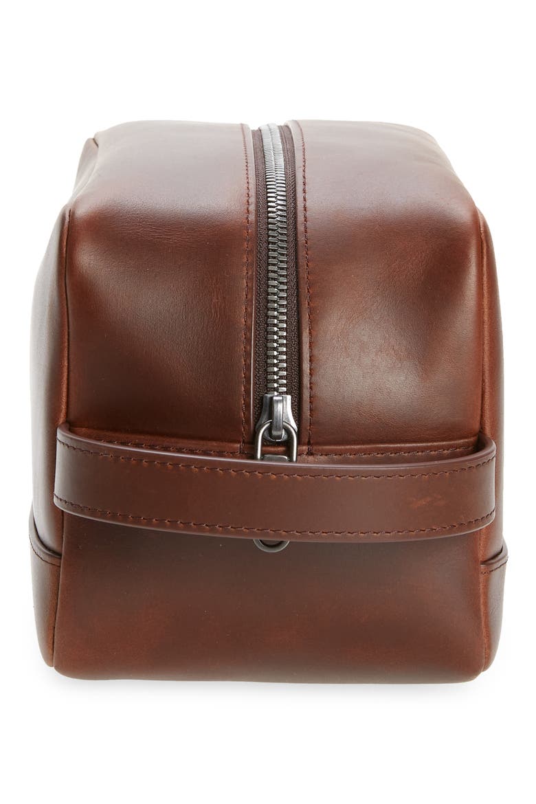 Leather Travel Kit, Alternate, color, MEDBROWN