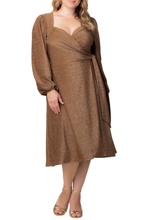 Soicialite Sweetheart Neck Wrap Dress (Plus Size)