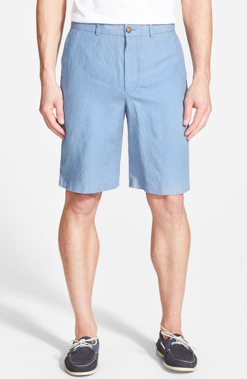 John W. Nordstrom® John W. Nordstrom Linen Shorts in Blue Infinity 