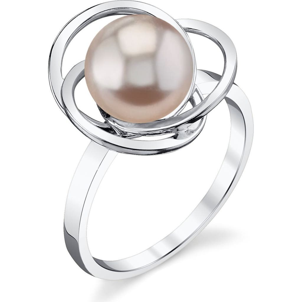 The Pearl Source Pink Freshwater Pearl Lexi Ring In White Gold