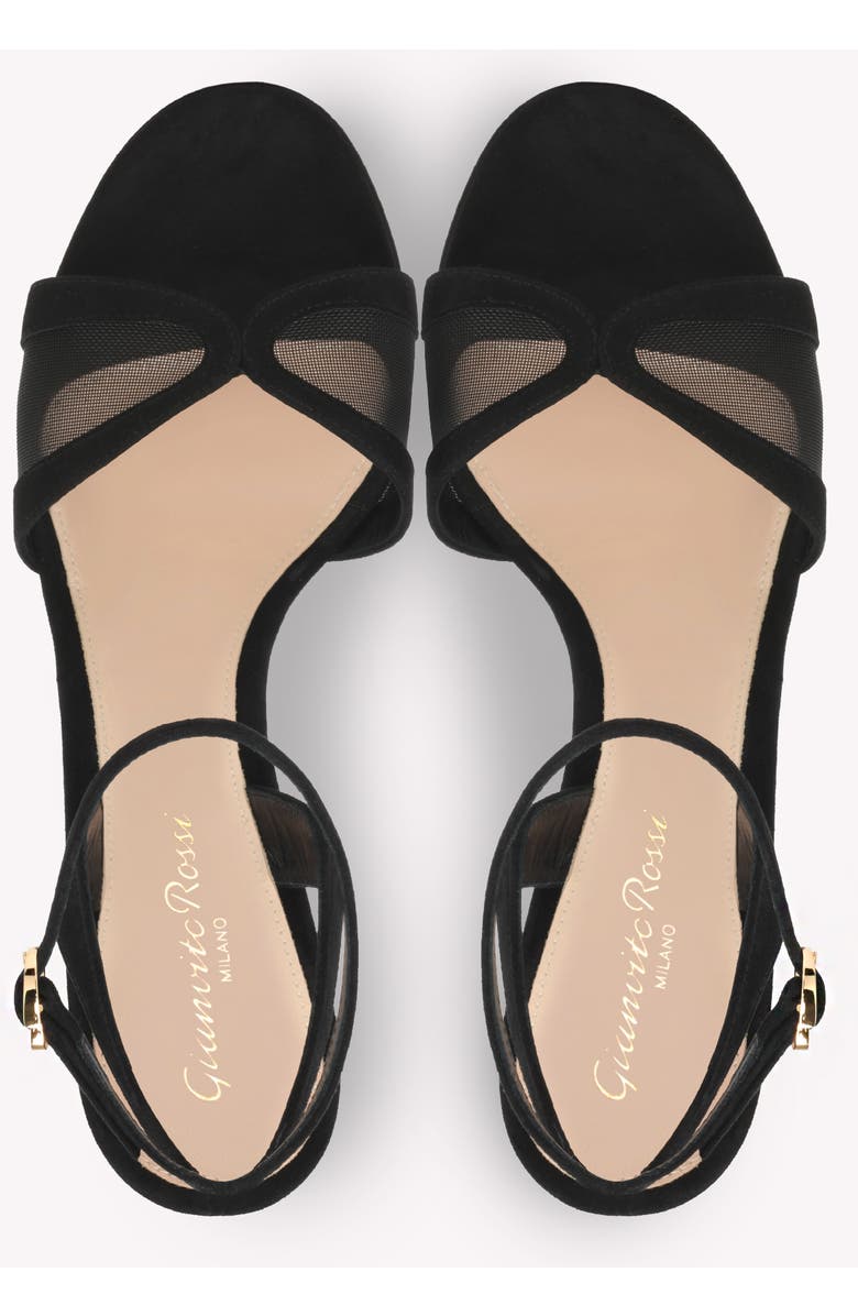 Gianvito Rossi Suede Platform, Alternate, color, Black Suede