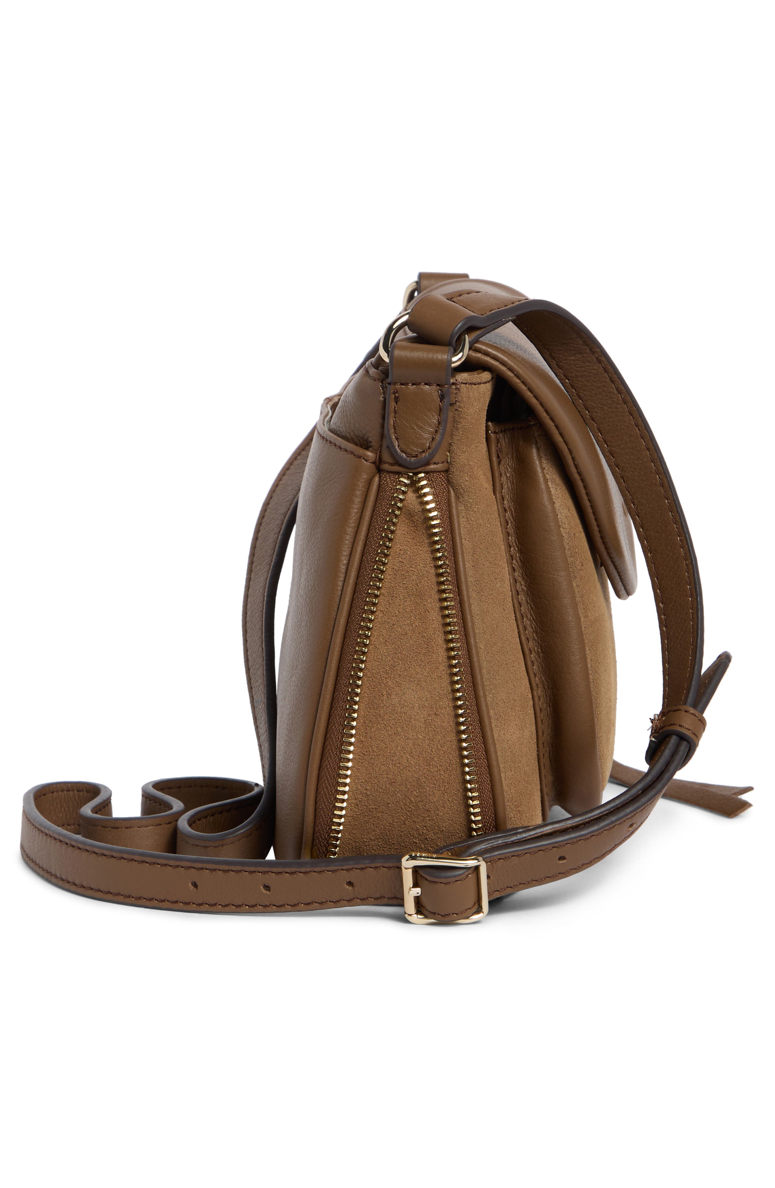Ripley Leather Crossbody Bag, Alternate, color, COFFEE SUEDE