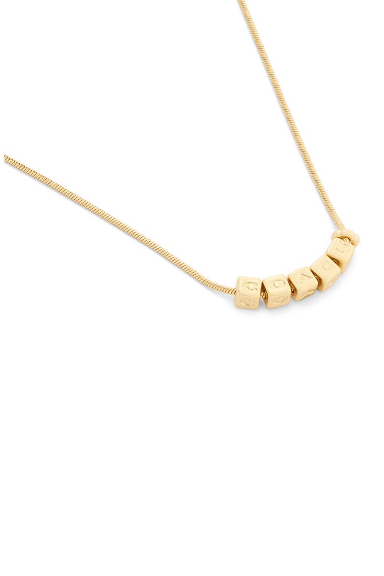 Cube Short Pendant Necklace, Alternate, color, SHINY GOLD